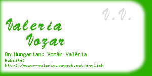 valeria vozar business card